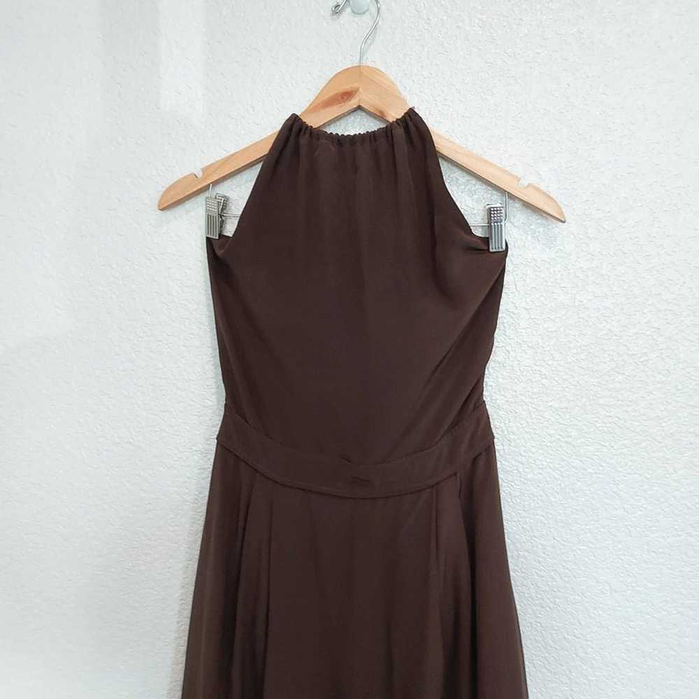 Mossimo Dutti Brown Silk Halter Mini Dress - image 2