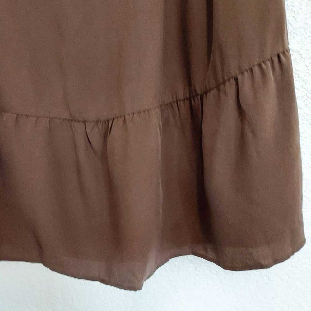 Mossimo Dutti Brown Silk Halter Mini Dress - image 9