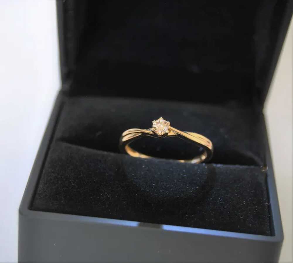 Champagne Argyle Mine Diamond 18k Gold Ring Solit… - image 10