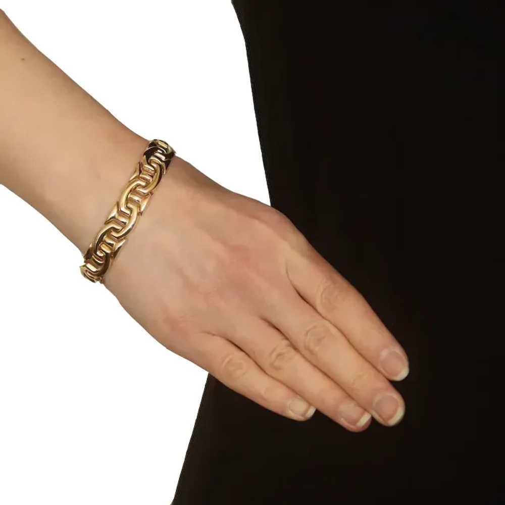 Yellow Gold Fancy Link Chain Bracelet 6 3/4" - 14… - image 2