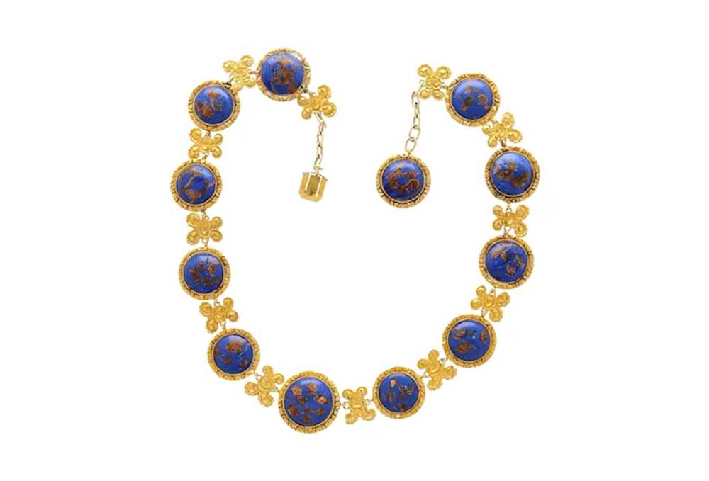 Blue Lapis Reviere Necklace in 14k & 18K Gold - image 2