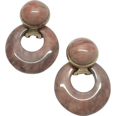 Vintage pink stone earrings