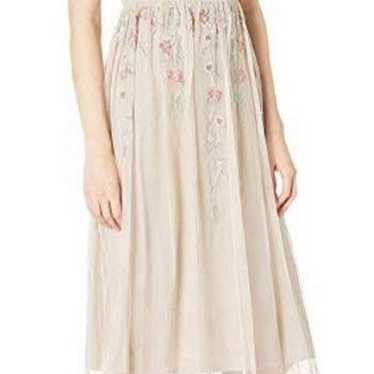 Adrianna Papell Floral Beaded Midi Dress - image 1