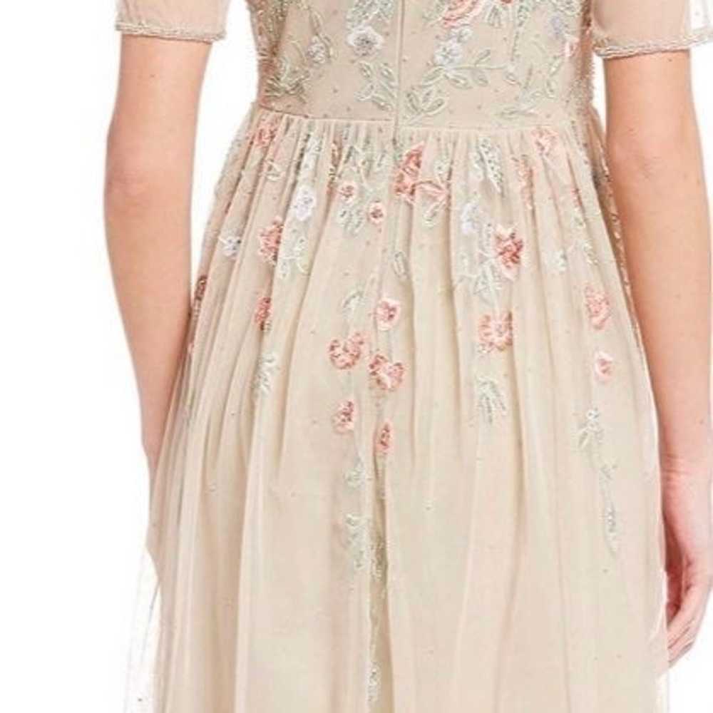 Adrianna Papell Floral Beaded Midi Dress - image 3