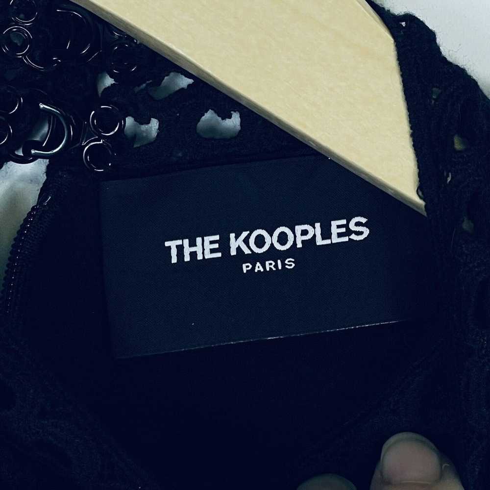 The Kooples Paris Black Crochet Panel Half Sleeve… - image 9