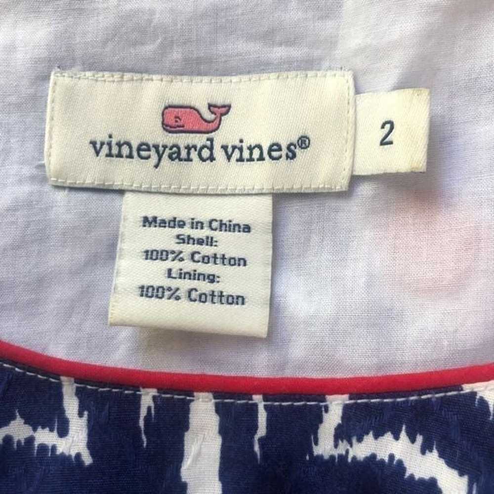 Vineyard Vines Whale Tail Tile Embroidered Dress 2 - image 3