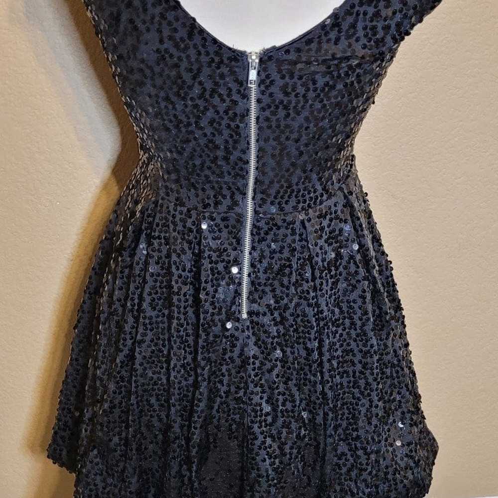 Black Sequins Dress M - image 6