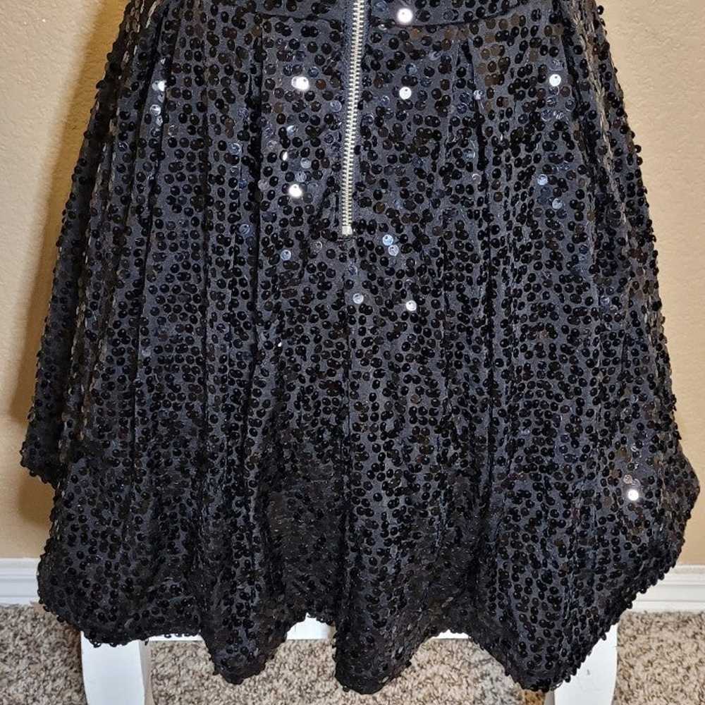 Black Sequins Dress M - image 9