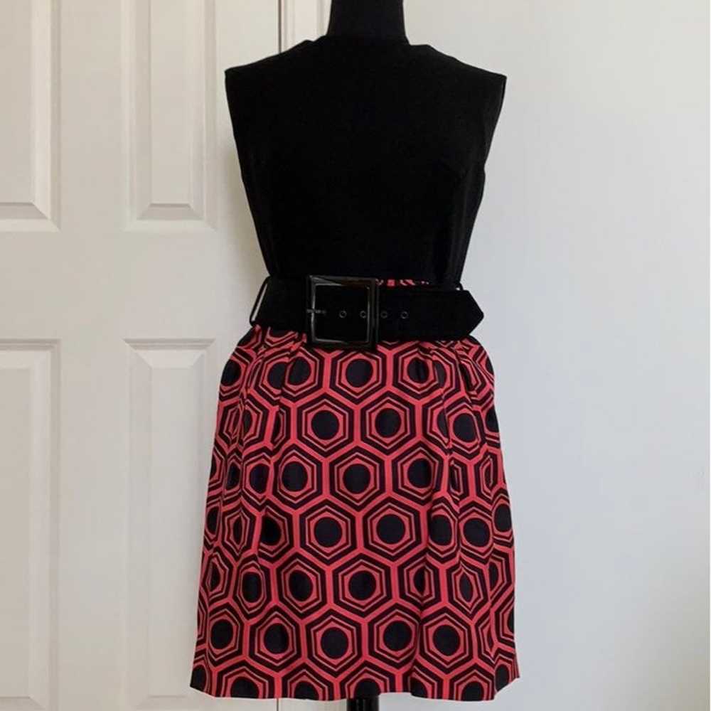 Milly Black and Pink Dress with Belt - image 1