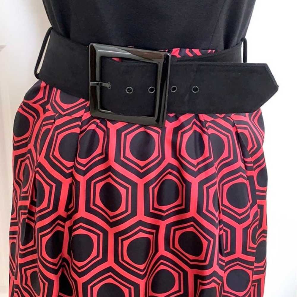 Milly Black and Pink Dress with Belt - image 3