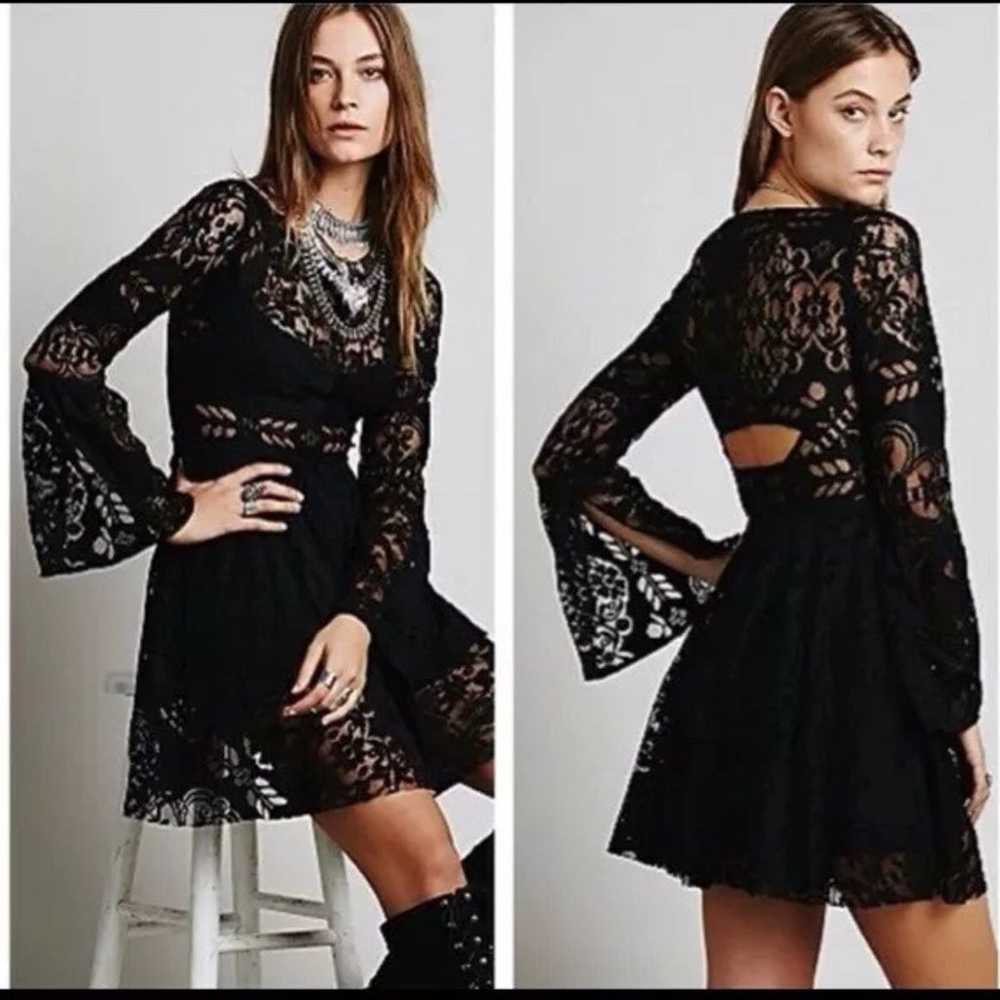 Free People Lace Lovers Folk Song Dress - image 1