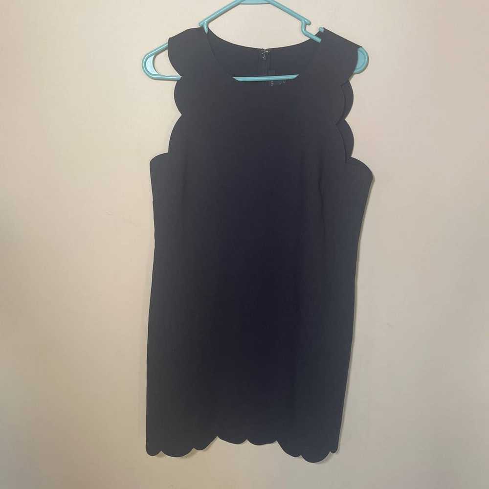 J. Crew Black Scallop Dress Size 10 - image 2