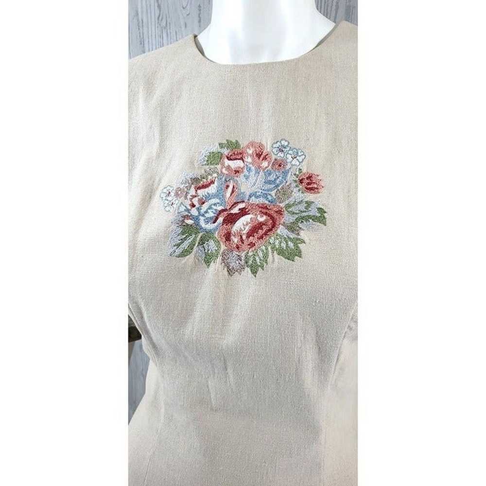 Vintage Floral Midi Dress Puff Laura Ashley Style… - image 4