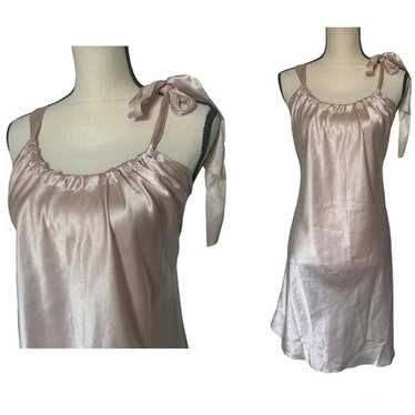 Vera Wang Light Pink Silky Slip Dress Sleeveless … - image 1
