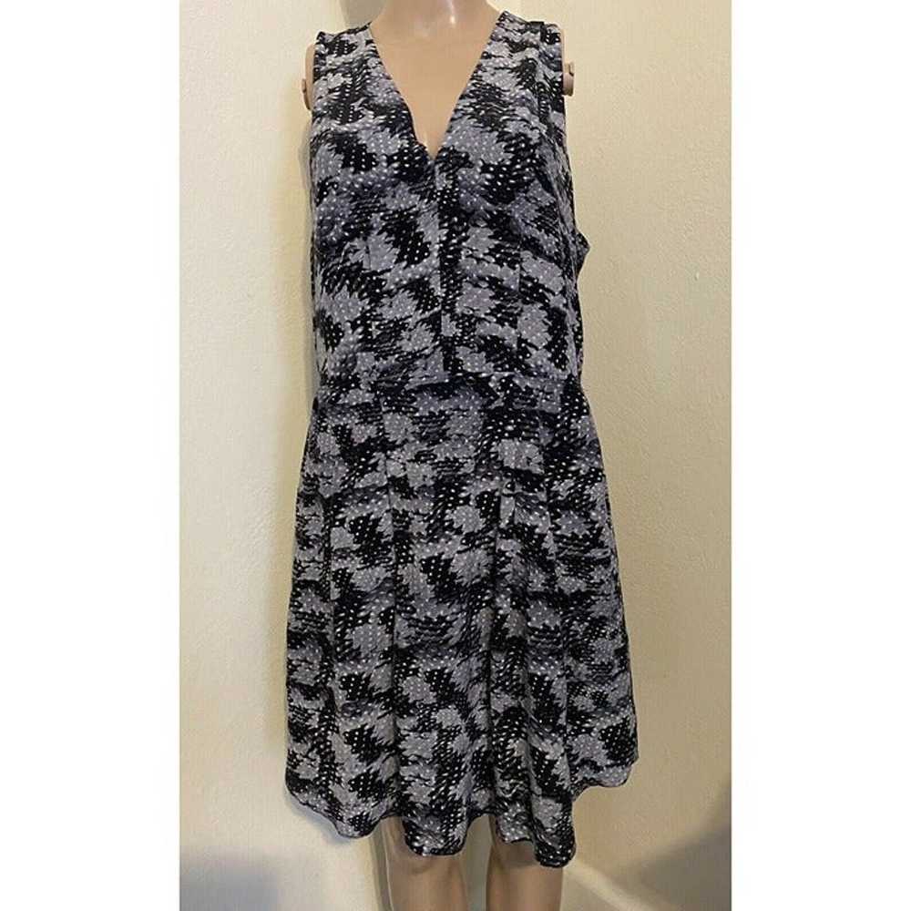 $325 Rebecca Taylor Size 10 Silk Mini Gray Dress … - image 1