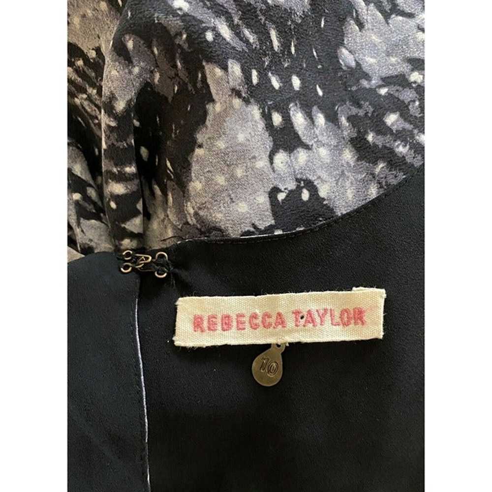 $325 Rebecca Taylor Size 10 Silk Mini Gray Dress … - image 4