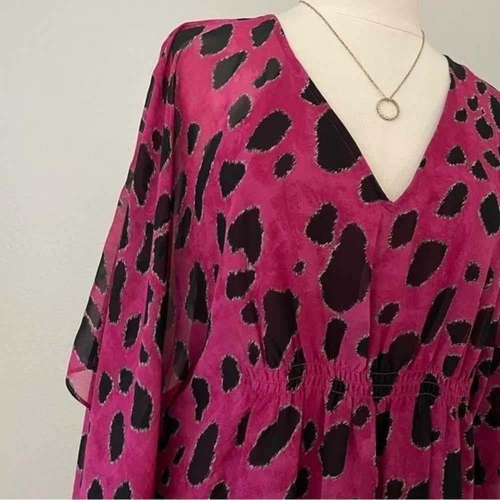 Leopard Print Batwing Mini Dress - image 3