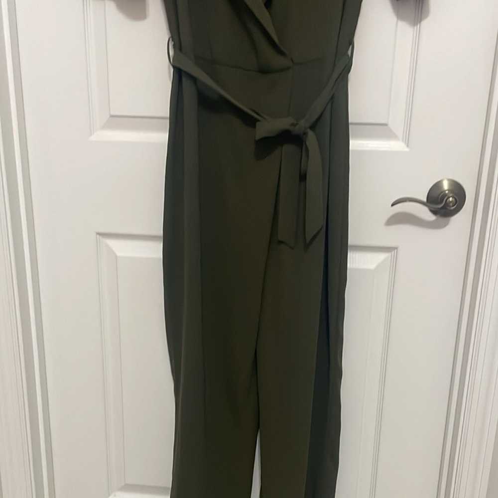 ASOS women’s olive green low cut jumpsuit - image 2