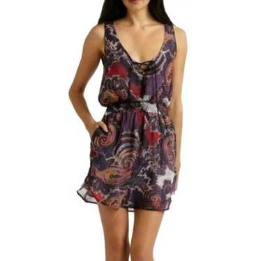 Free People Falling for Georgette Paisley Purple … - image 1