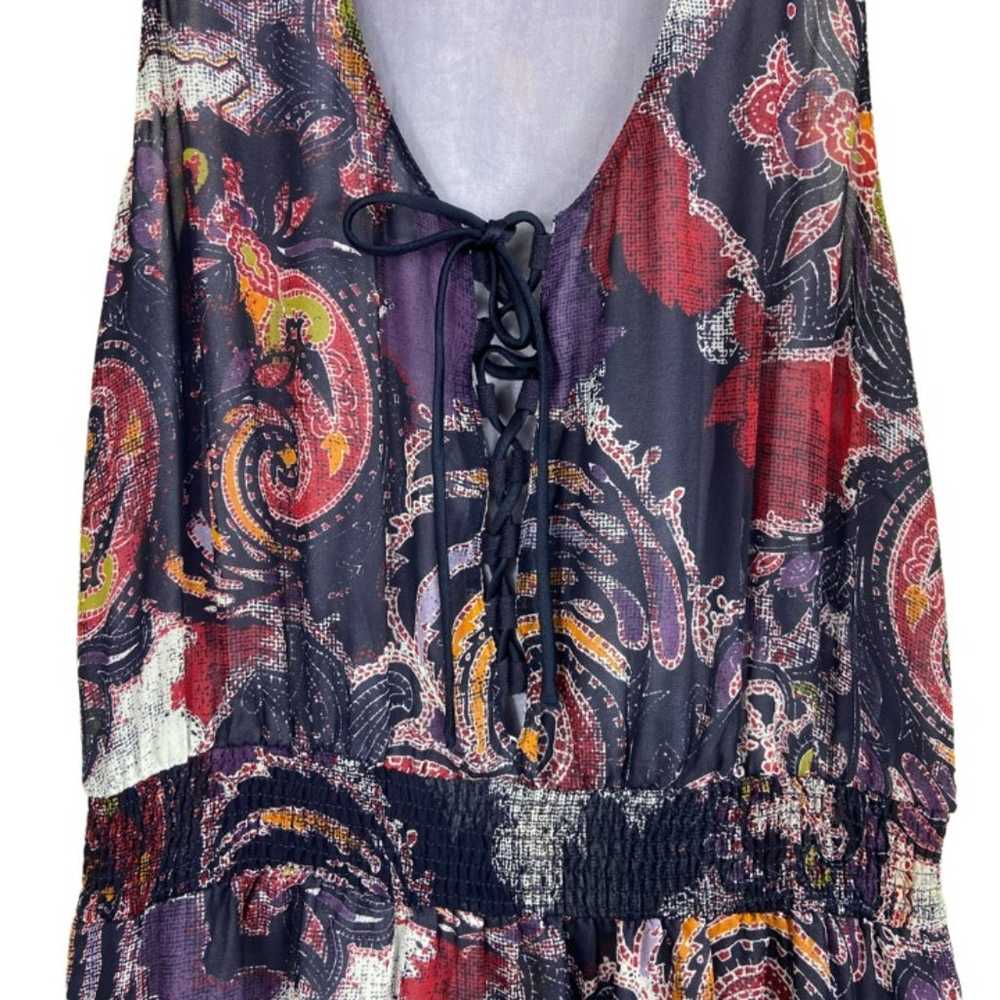 Free People Falling for Georgette Paisley Purple … - image 4