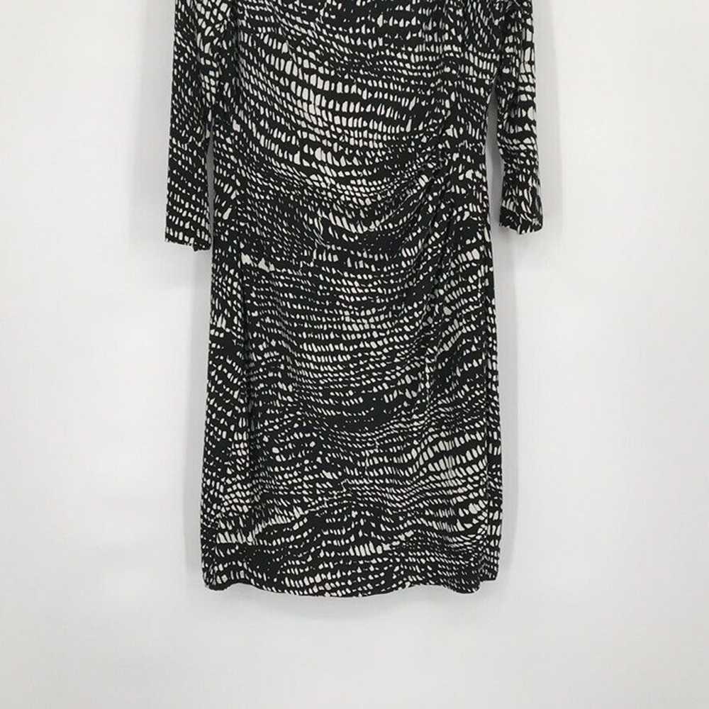 Lauren Ralph Stretch Knit Dress Black white patte… - image 4