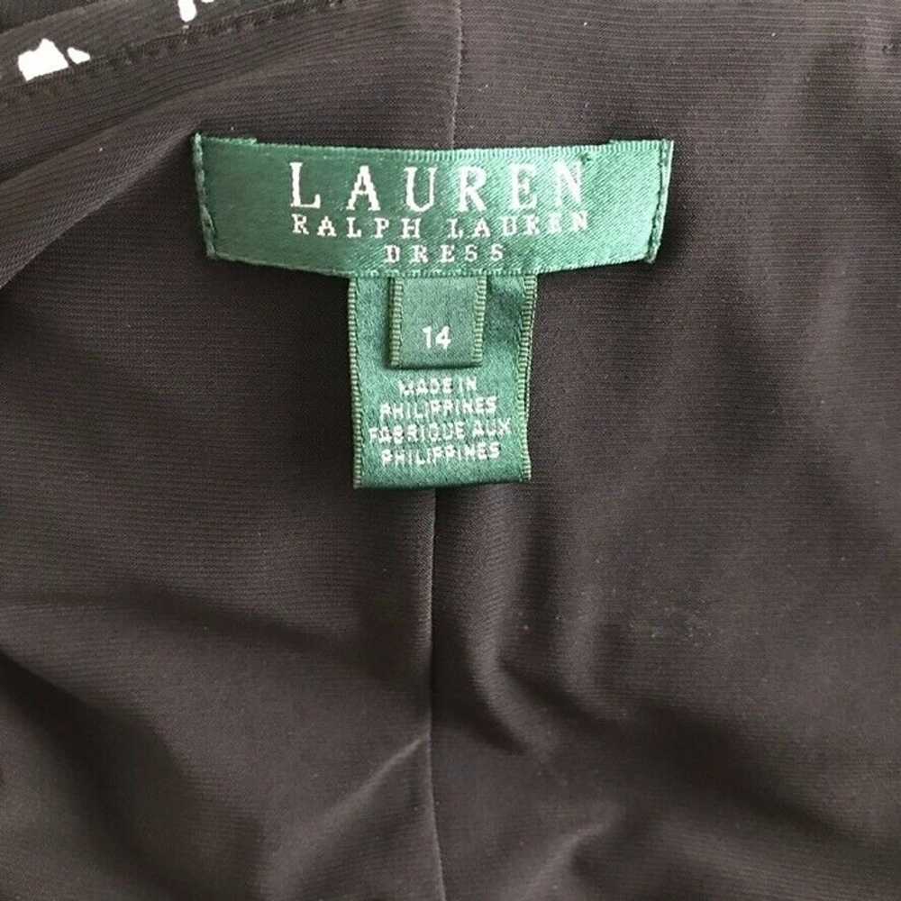 Lauren Ralph Stretch Knit Dress Black white patte… - image 7