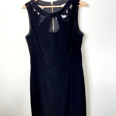 Petite Women's Eliza J Sleeveless Velvet Jumpsuit, Size 6P - Black