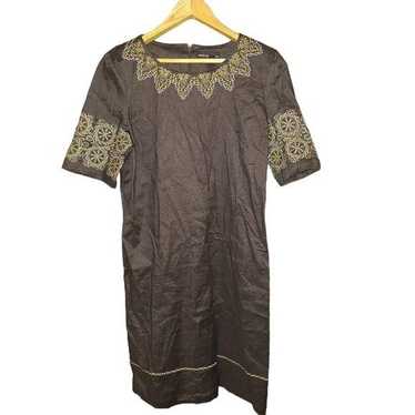 Dana Buchman Black Label Size 12 Embroidered Dress - image 1