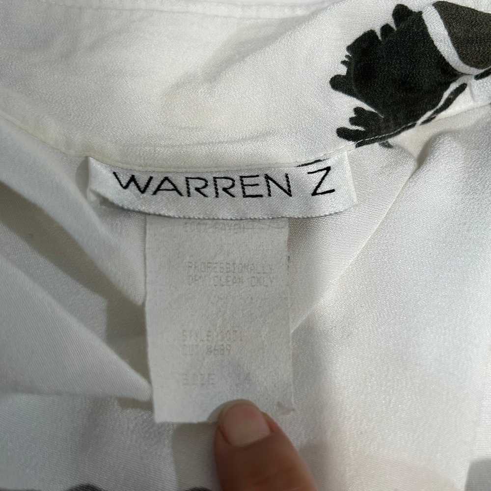 WARREN Z maxi button front leaf print dress size:… - image 8