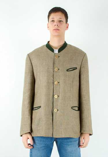K&K Kaiserjager Trachten Tweed Blazer Linen Jacket