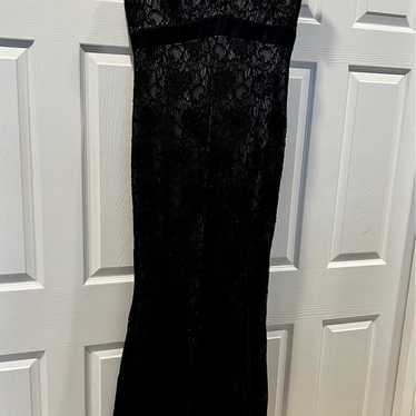 Theia Black Lace Dress - image 1