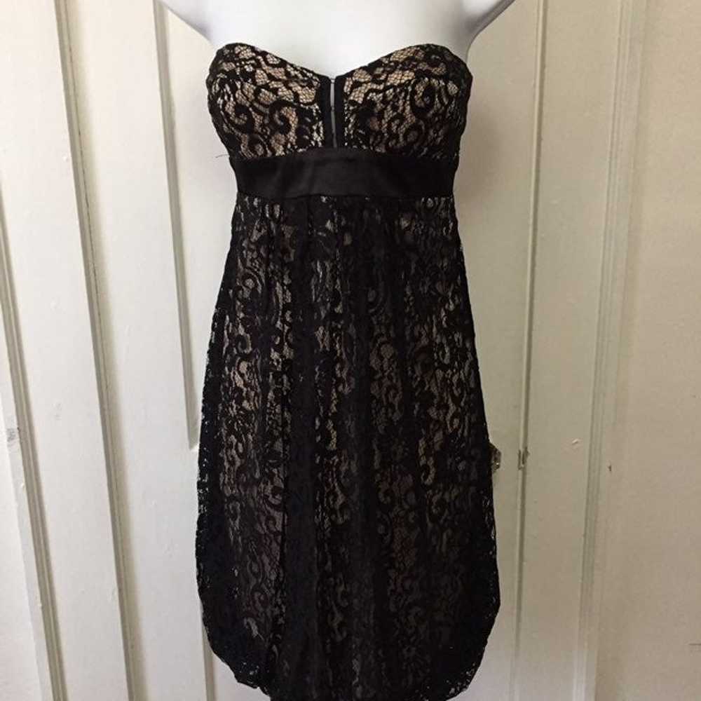 Cache Black Lace Strapless Dress - image 1