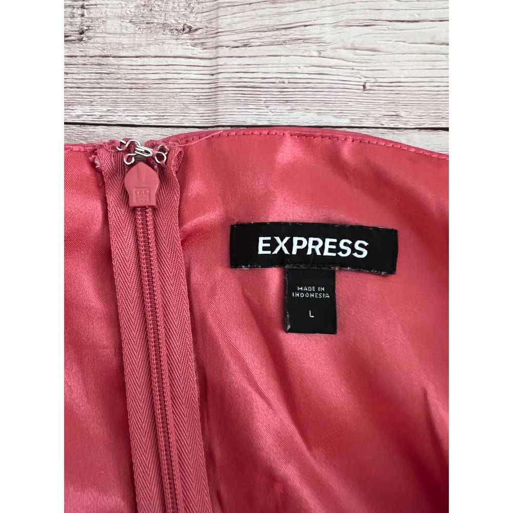 Express Satin Ruffle Wrap Hi-Lo Maxi Dress - image 8