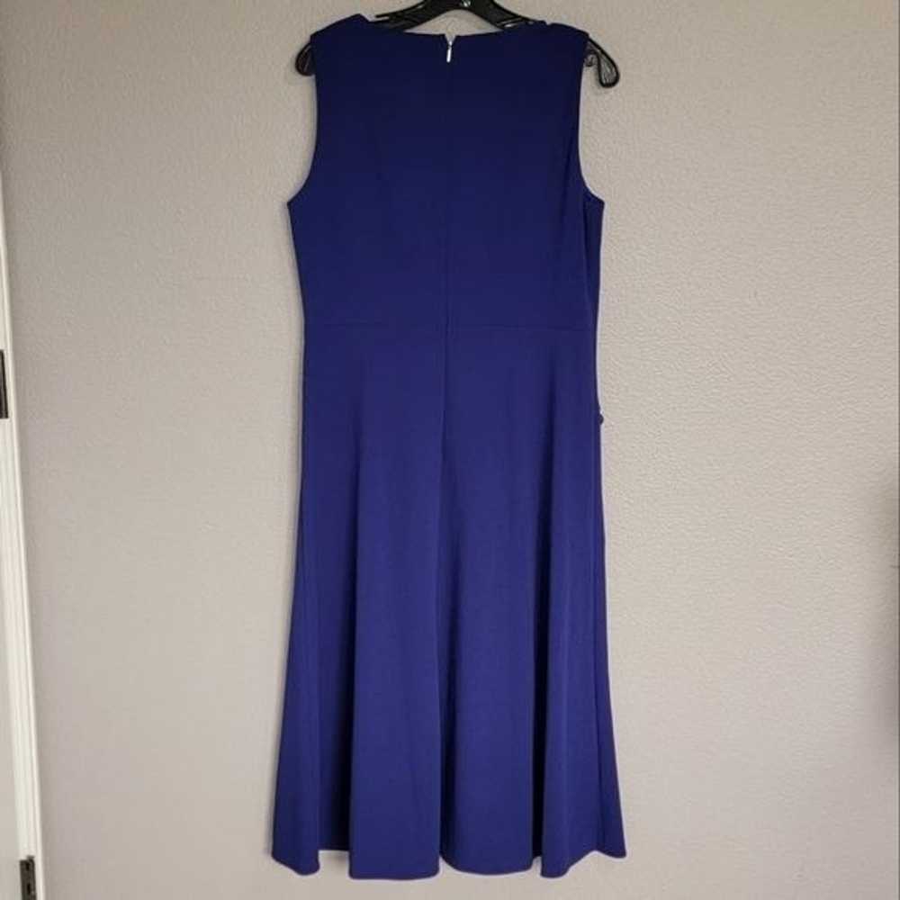 DKNY BLUE MIDI FLARE DRESS/ SIZE 12 - image 2