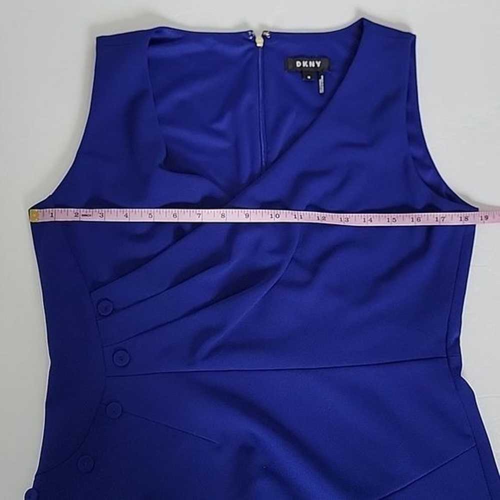 DKNY BLUE MIDI FLARE DRESS/ SIZE 12 - image 4