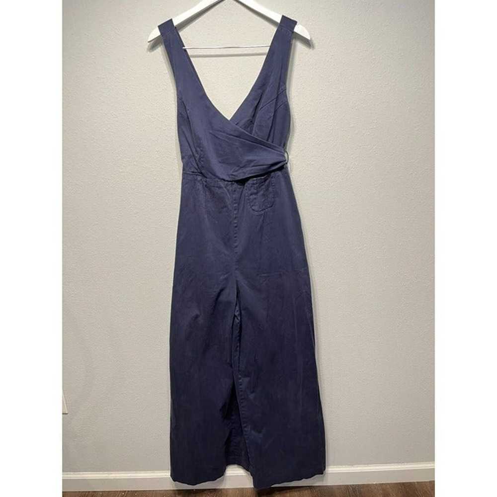 Chino Anthropologie Navy Jumpsuit Size 12 - image 1