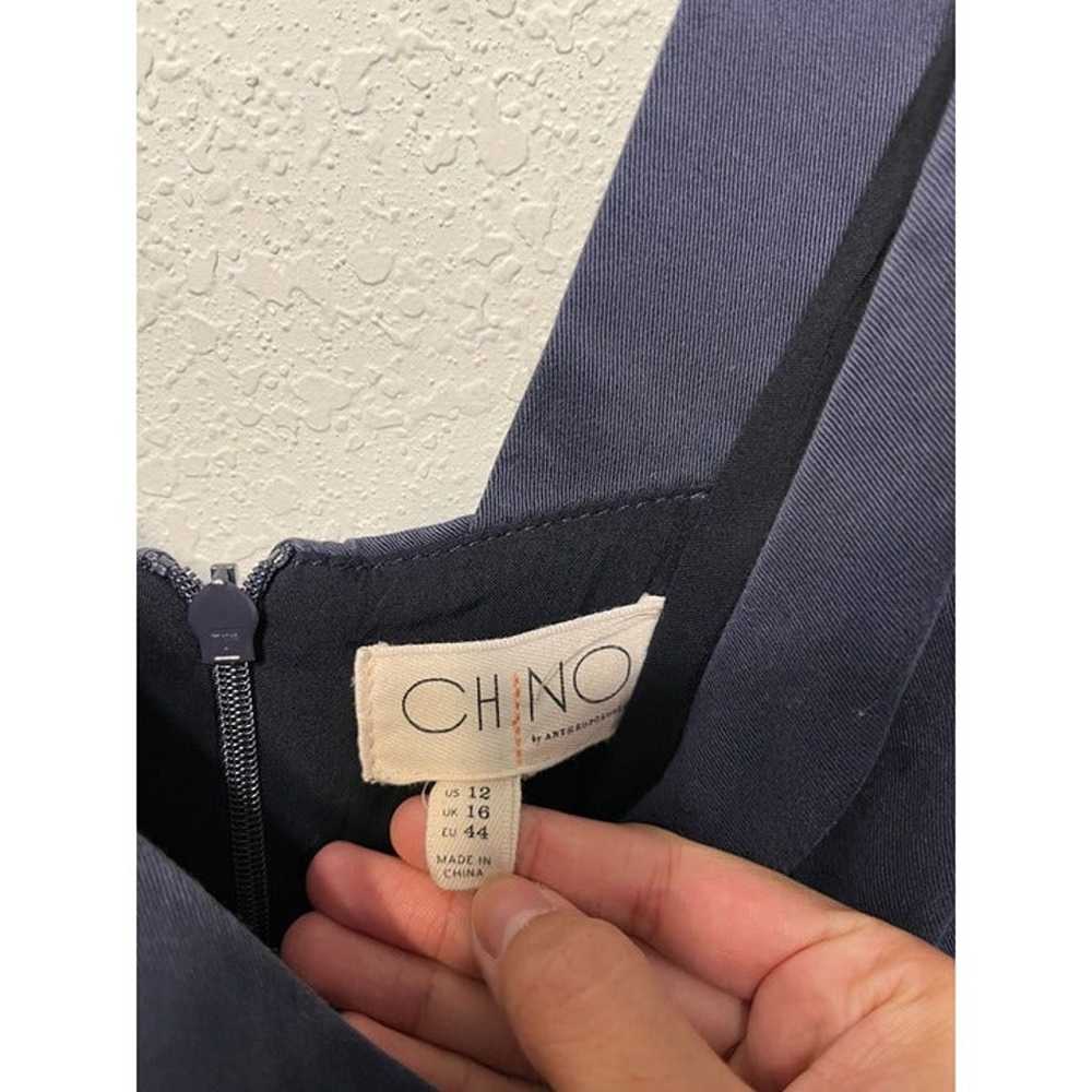 Chino Anthropologie Navy Jumpsuit Size 12 - image 3
