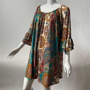 Paisley 70's Smock Dress - image 1