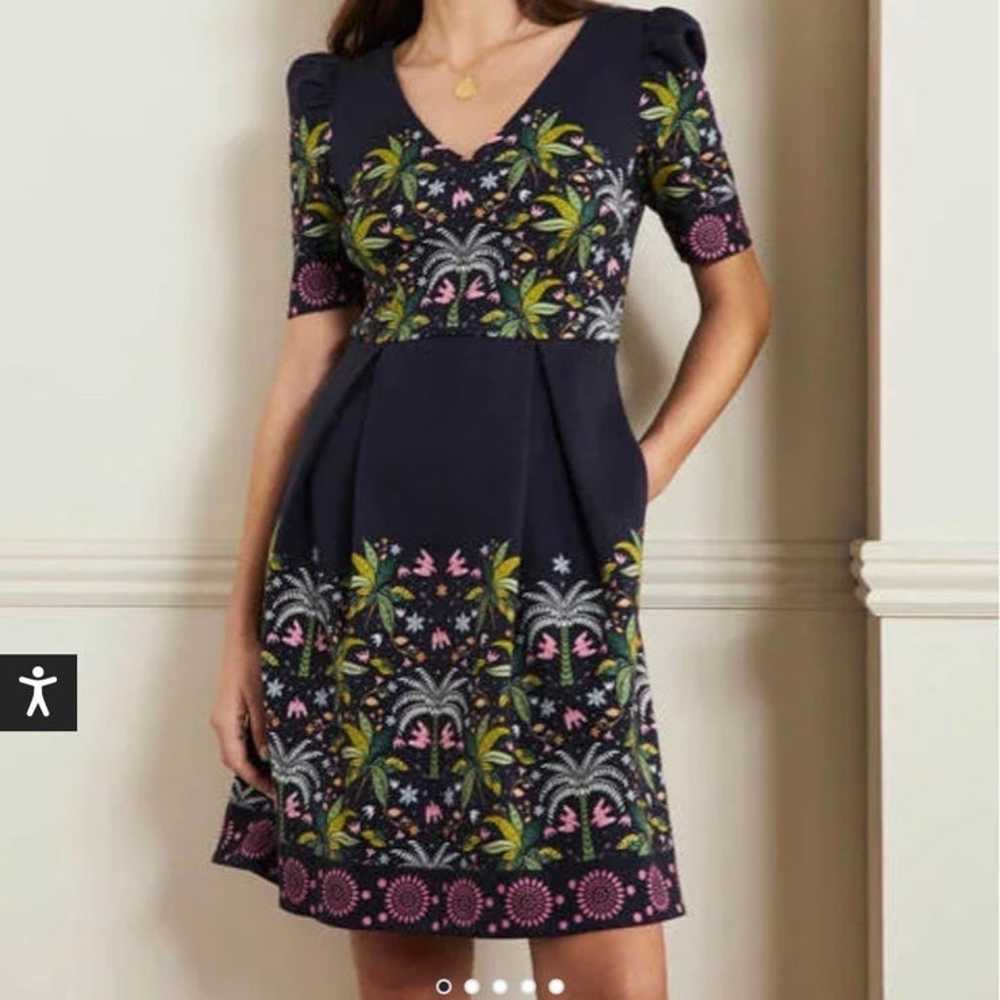 Boden Puff shoulder dress size 16 18 - image 2