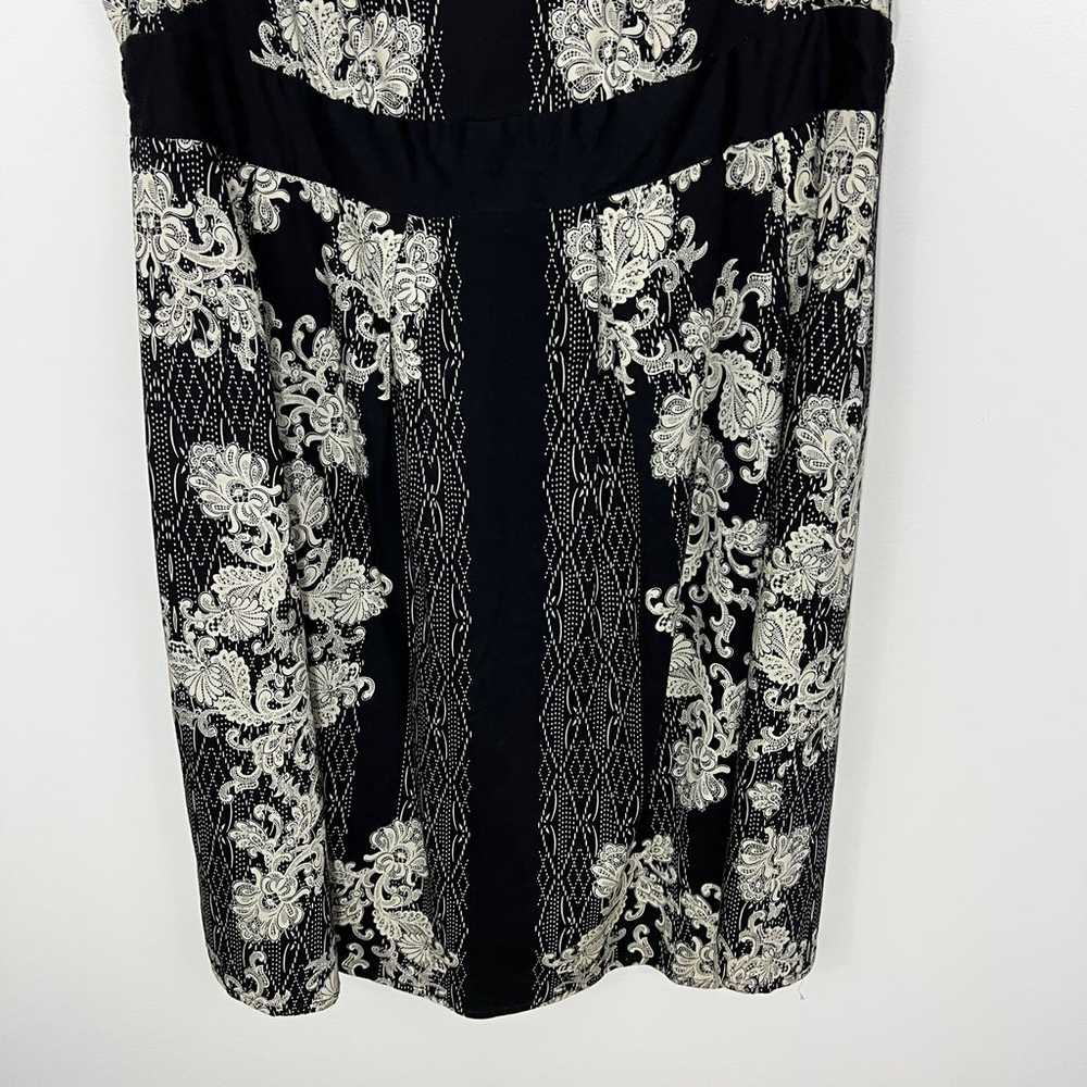 City Chic Black and White Vintage Lace Dress - image 5