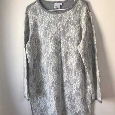 ASOS CURVE Gray Floral lace tunic Dress
