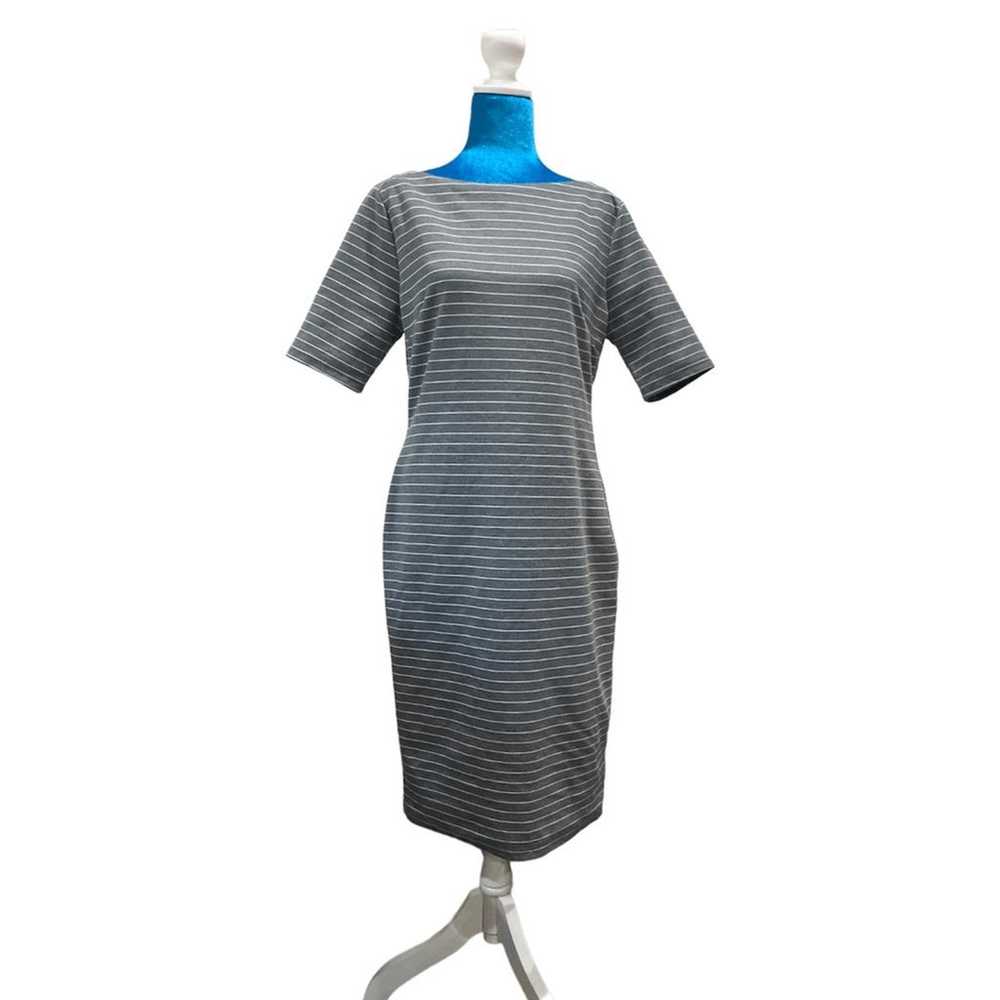 Lulus West Village Gray Striped Bodycon Midi Dres… - image 3