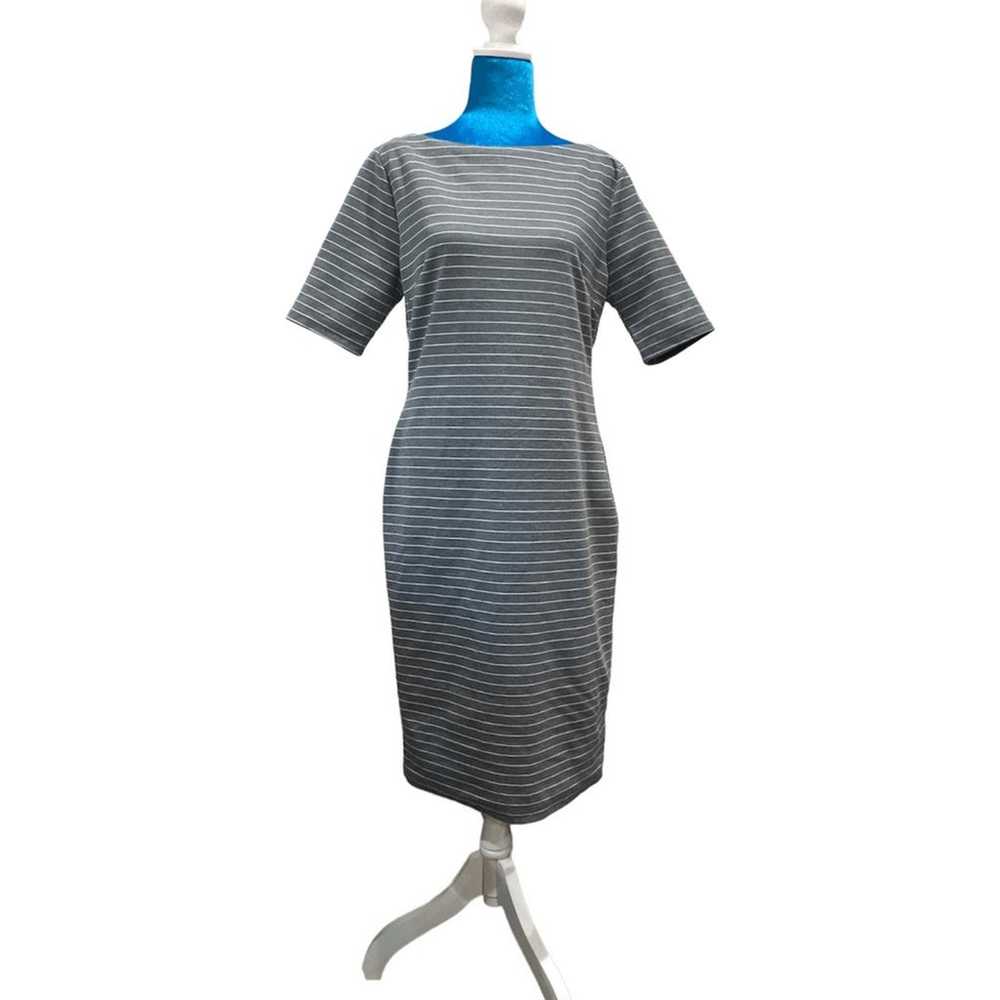 Lulus West Village Gray Striped Bodycon Midi Dres… - image 4