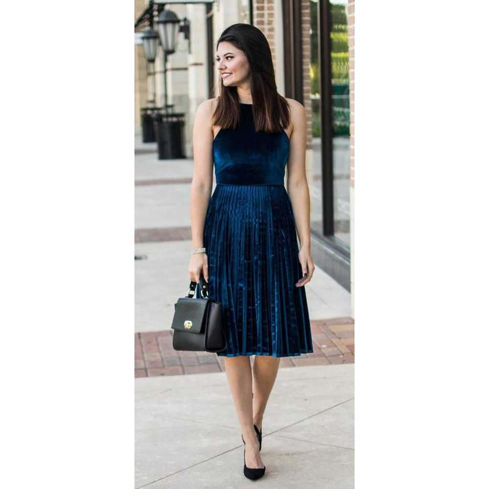 Chelsea28 Blue Velvet Sleeveless High Neck Dress … - image 9