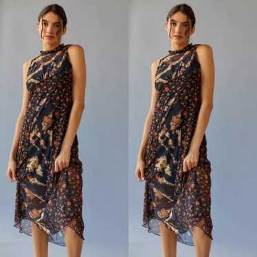 Urban Outfitters | Davis Spliced Mesh Midi Dress