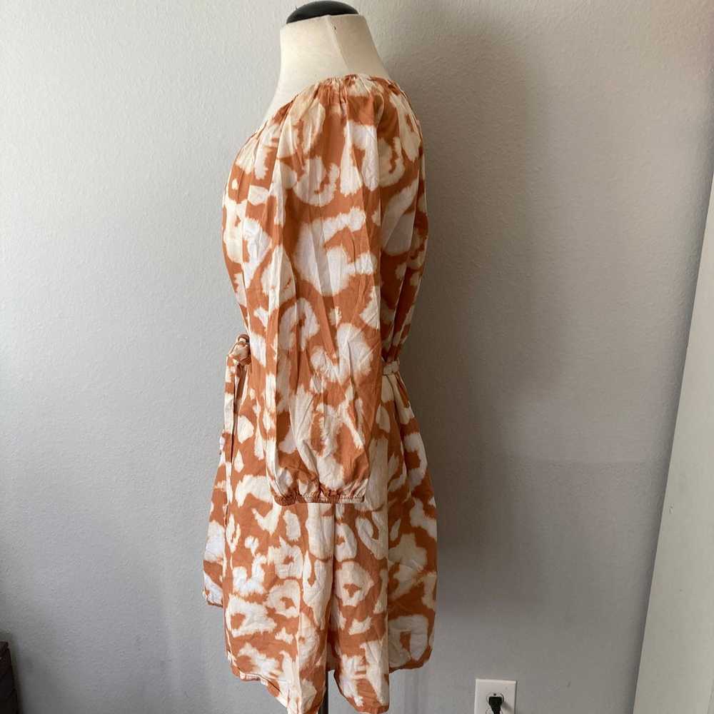 Elizabeth & James Rust Orange Tie Dye Dress XL - image 3