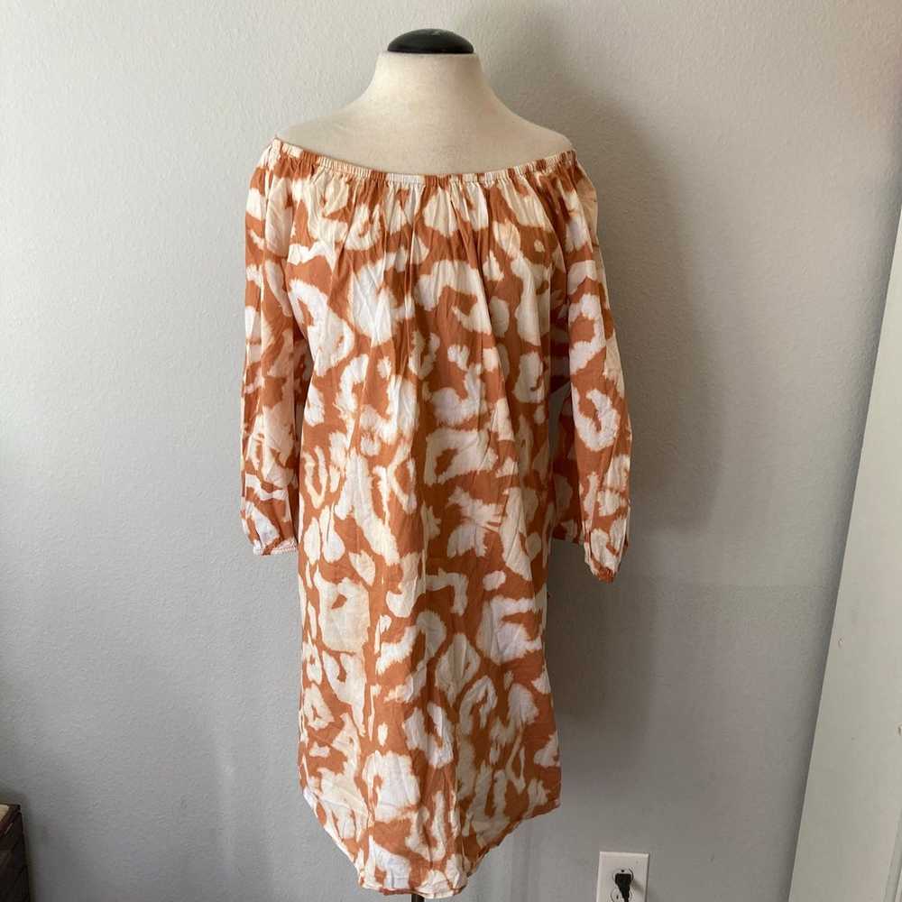 Elizabeth & James Rust Orange Tie Dye Dress XL - image 6