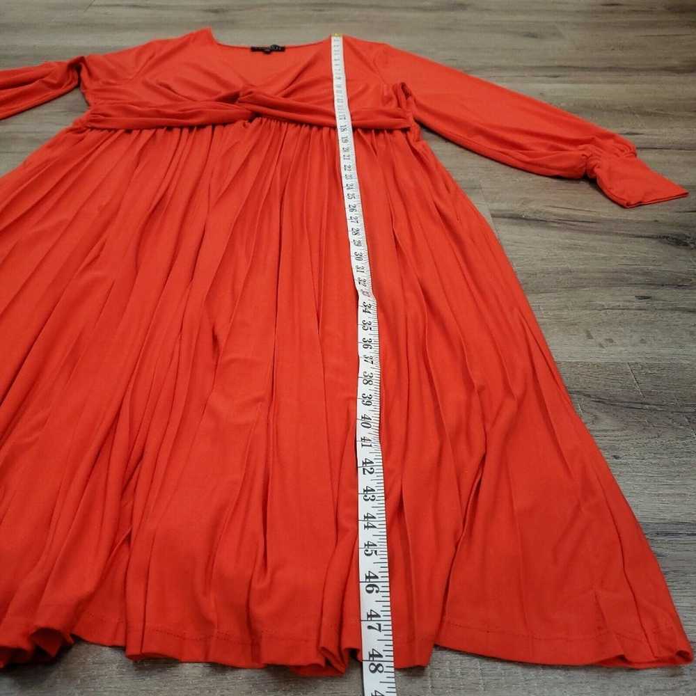 Eloquii Sz 18 Knot Front Pleated Skirt Midi Dress… - image 10