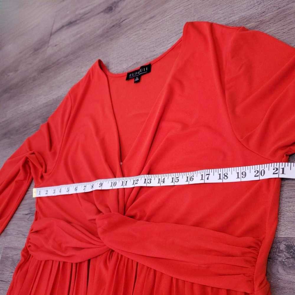 Eloquii Sz 18 Knot Front Pleated Skirt Midi Dress… - image 8