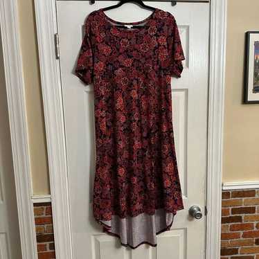NWT LuLaRoe Floral Carly Dress - Size XXS - UNICORN - Gem